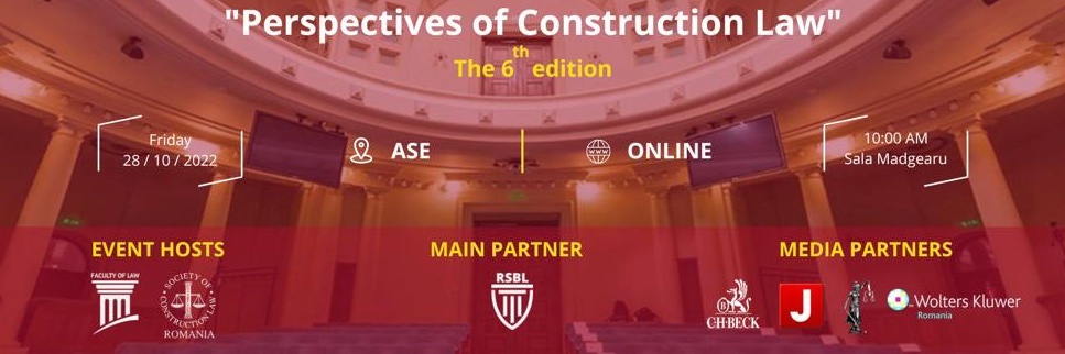 Romanian Society of Construction Law banner