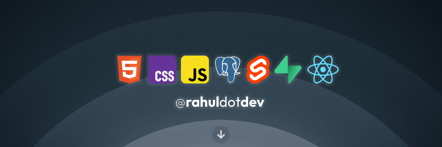 rahuldotdev's profile banner image