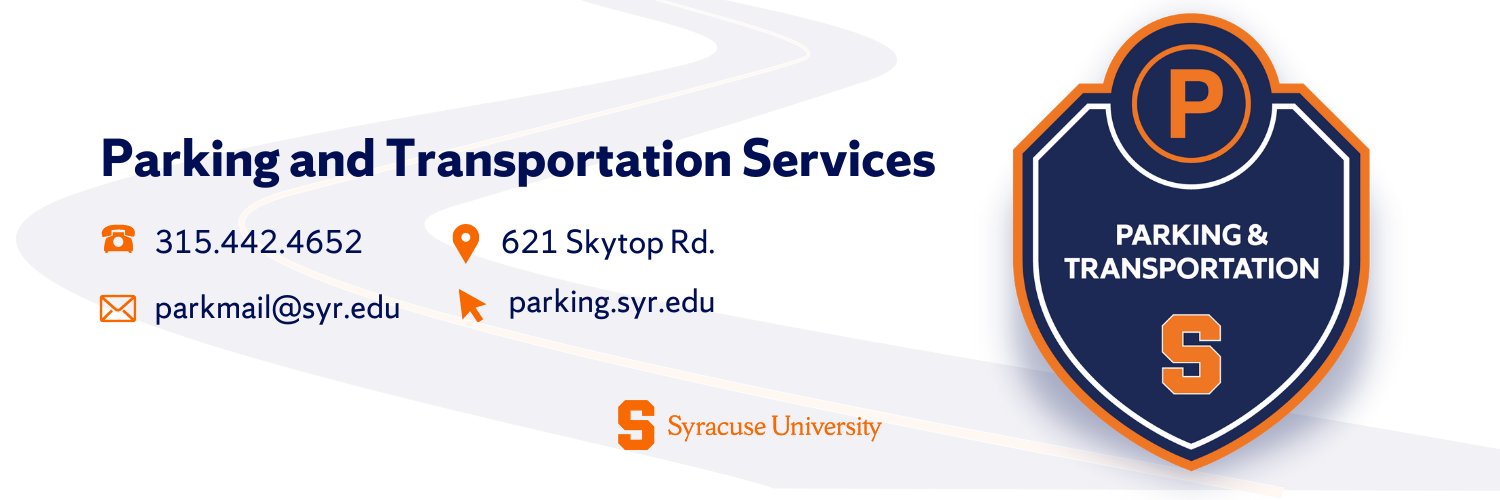 Syracuse Parking and Transportation Services banner