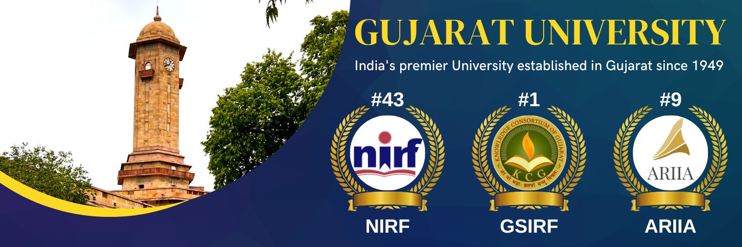 Gujarat University's banner