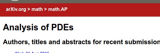 math.AP Analysis of PDES arXiv submissions banner