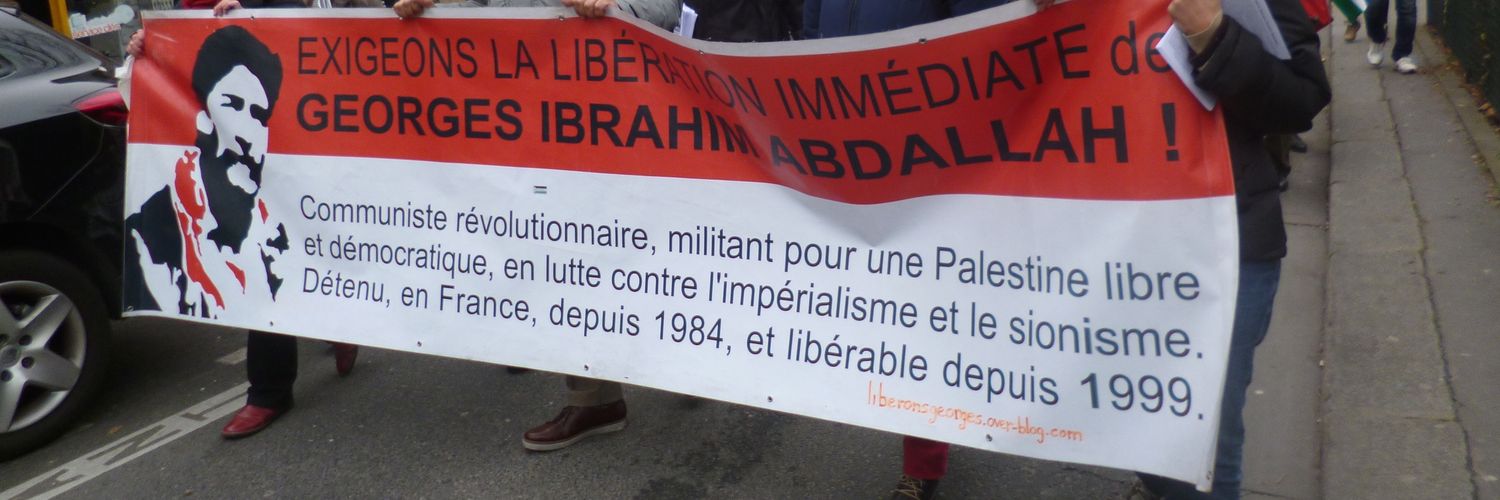 Free Georges Abdallah's banner