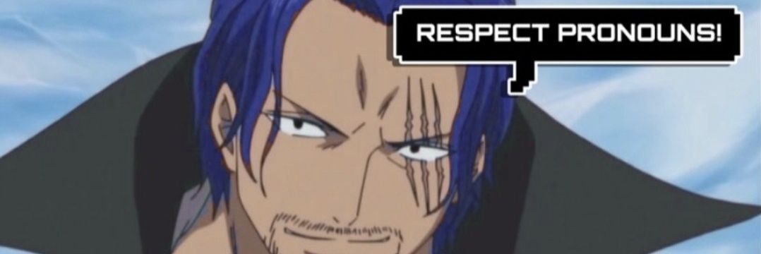 blue haired shanks banner