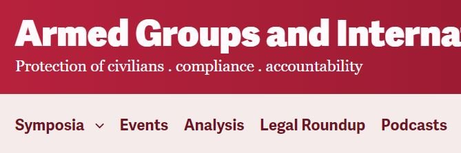 Armed Groups and International Law banner