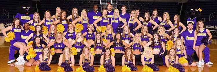 Northern Iowa Cheer banner