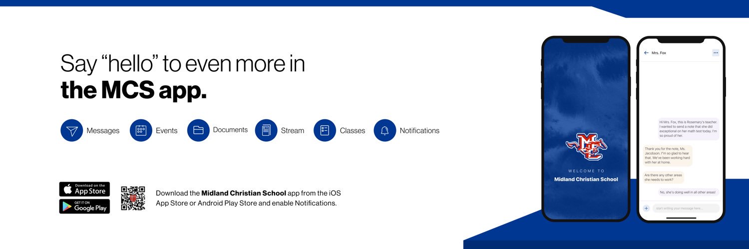 Midland Christian School banner