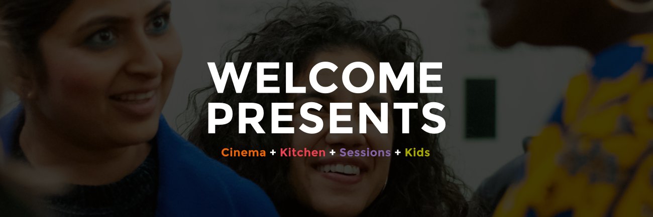 Cinema + Kitchen + Sessions + Kids banner