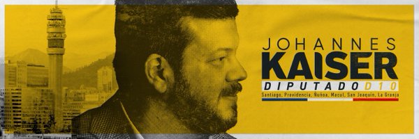 Johannes Kaiser. Diputado por el distrito 10 Profile Banner