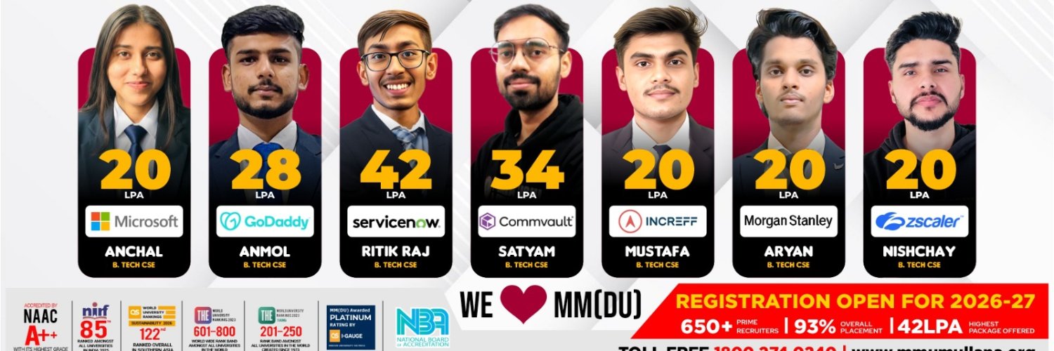 MM (Deemed to be University) banner