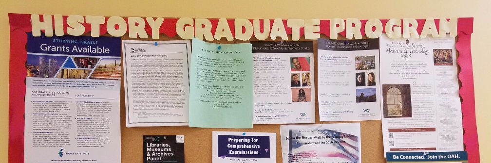 UMDHistGradProgram banner