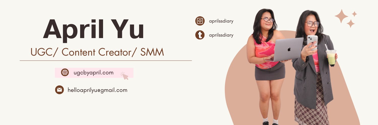 april ౨ৎ | ugc | content creator | smm banner