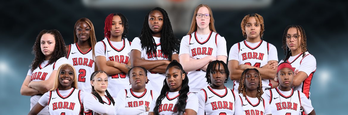 Horn Girls Basketball's banner