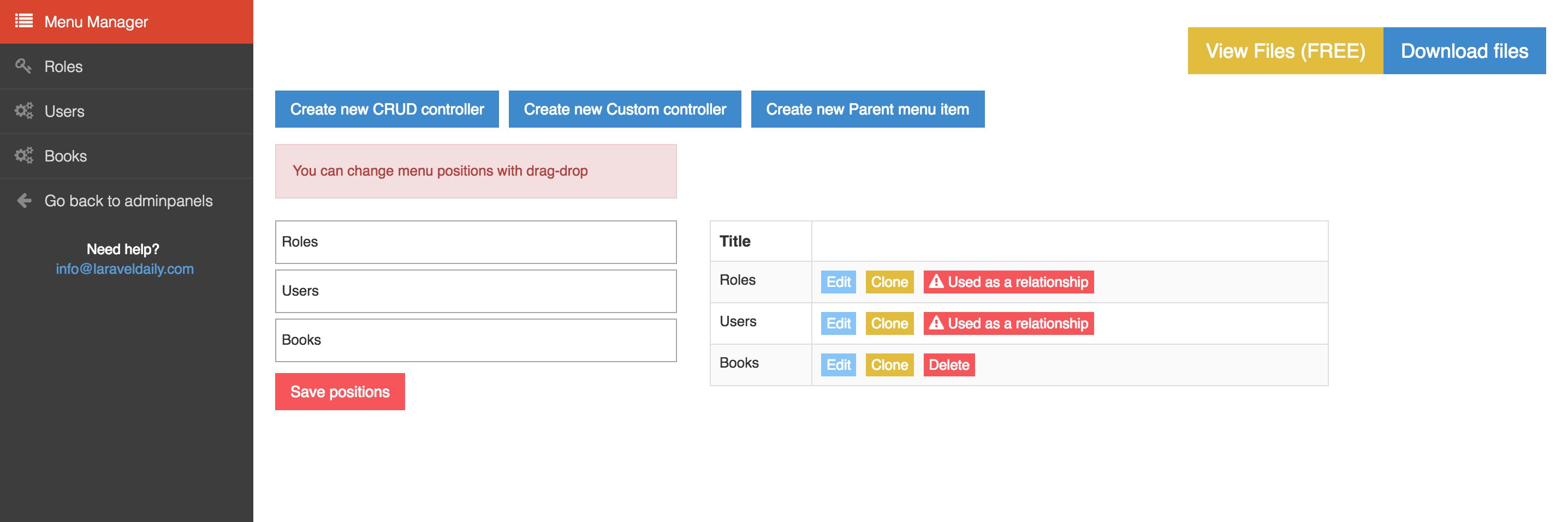Laravel Quick Admin banner