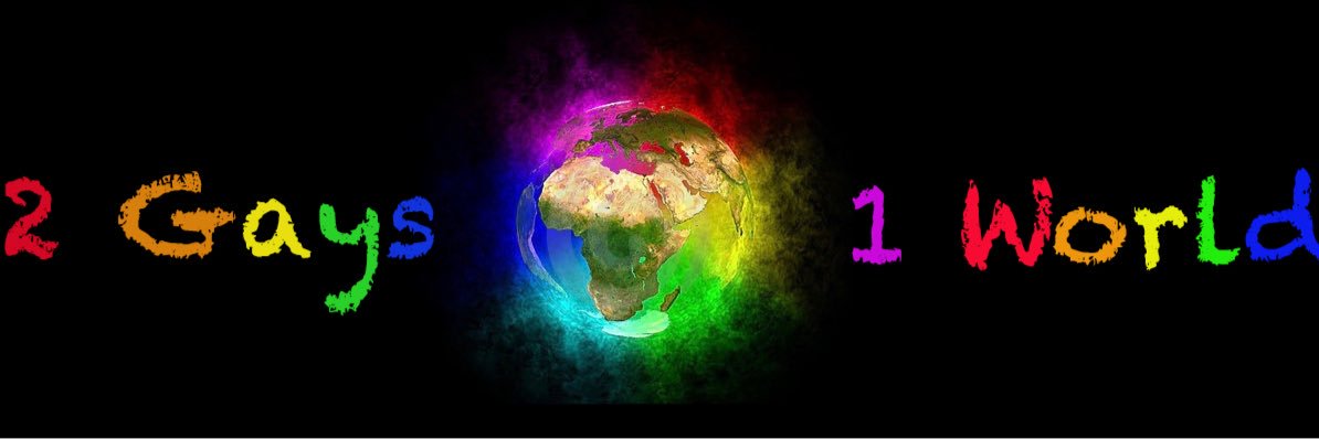2Gays1World's profile banner image