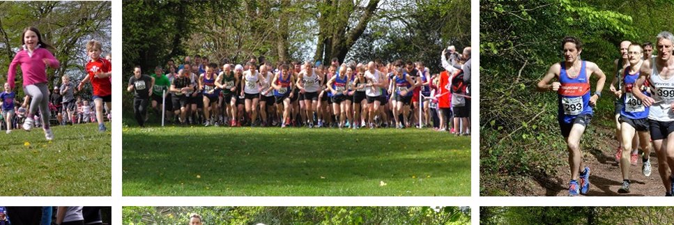 Devauden races with Caldicot Running Club banner