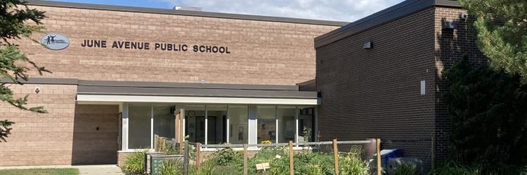 June Avenue P. S. banner
