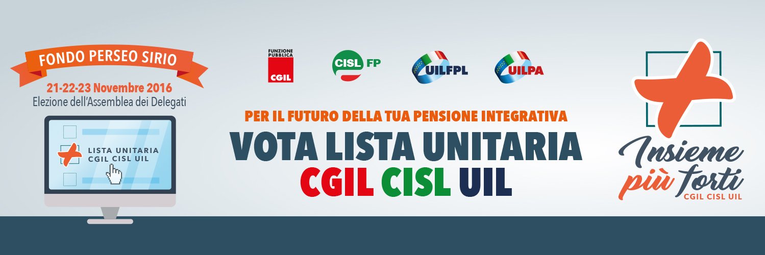 Lista Cgil Cisl Uil banner