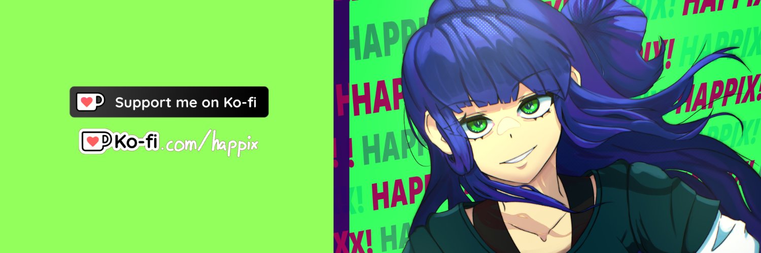 HAPPIX! (is working on c*mmissions) Profile Banner