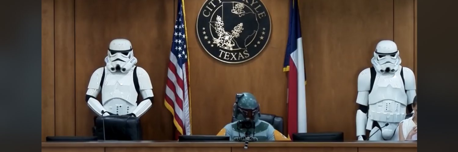 Mayor Travis Mitchell banner