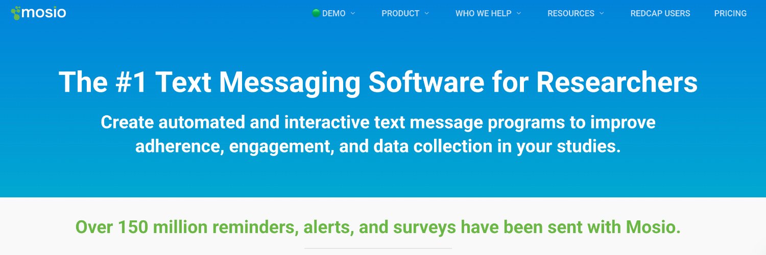 Mosio | Text Messaging Software for Researchers banner