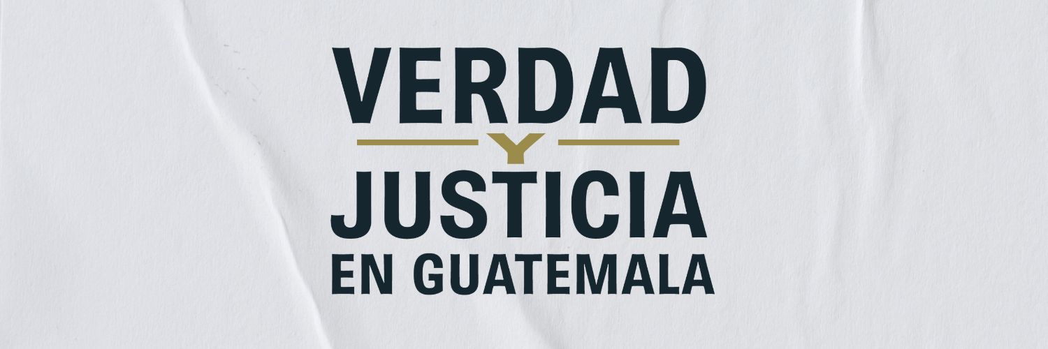 Verdad y Justicia en Guatemala's banner