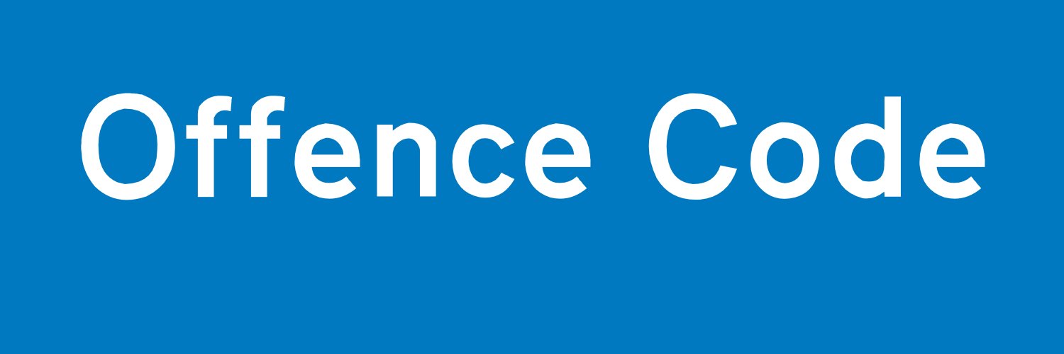 Offence Code banner