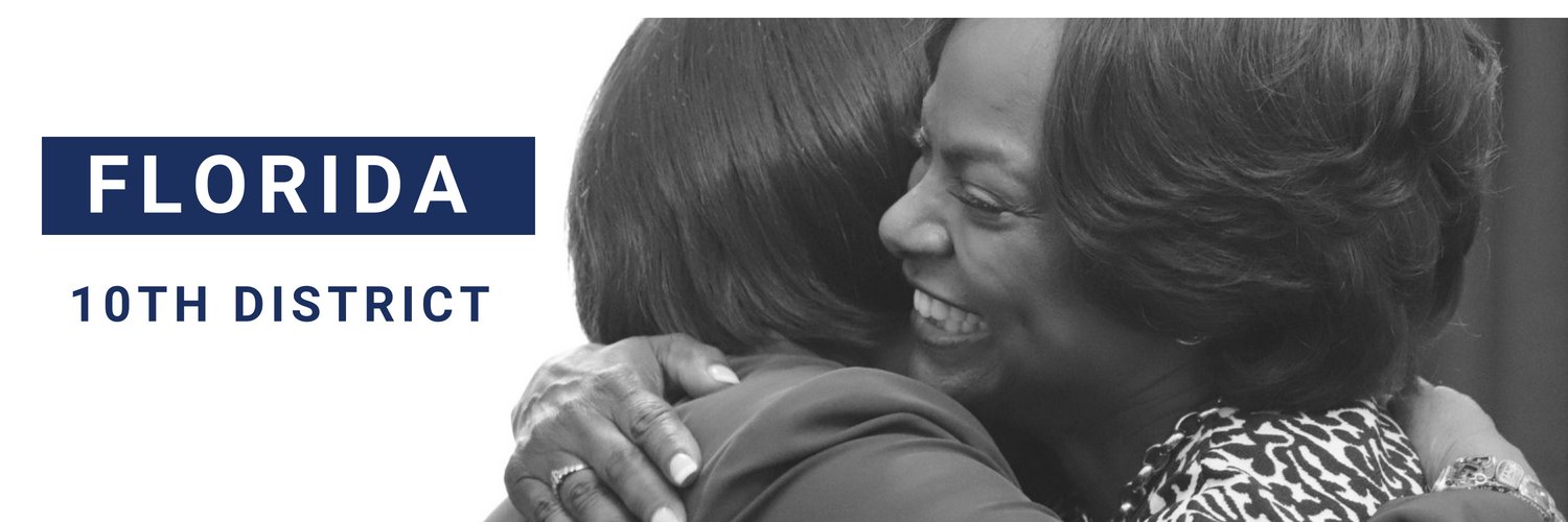 Former Congresswoman Val Demings's banner