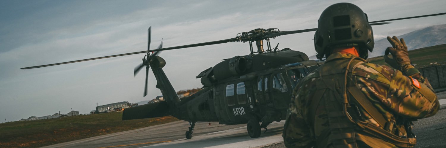 NATO Kosovo Force - KFOR's banner