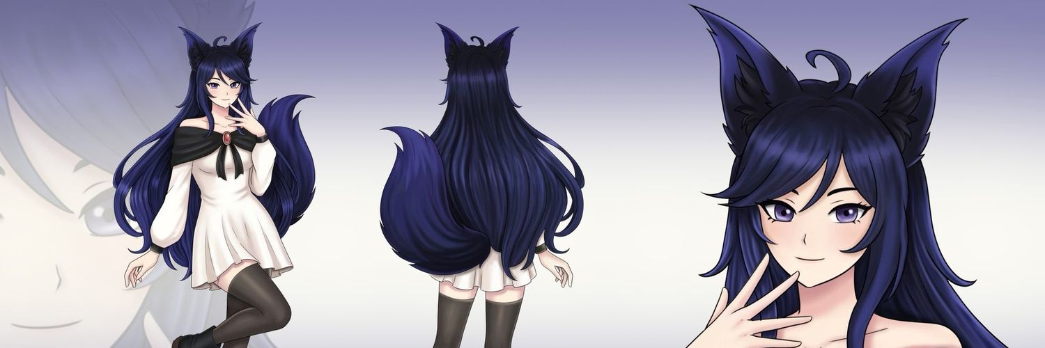 DarkFire | Little Kitsune spirit Vtuber banner