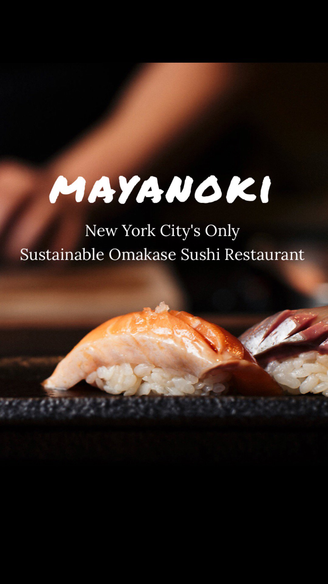 mayanoki sustainable omakase banner