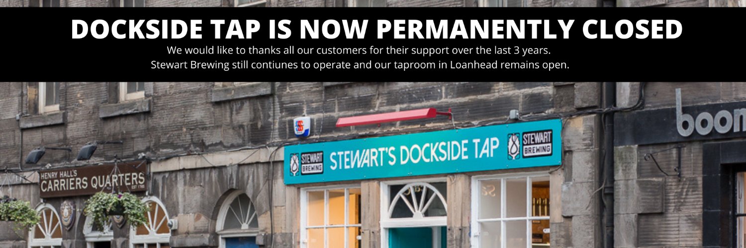 Stewart’s Dockside Tap banner