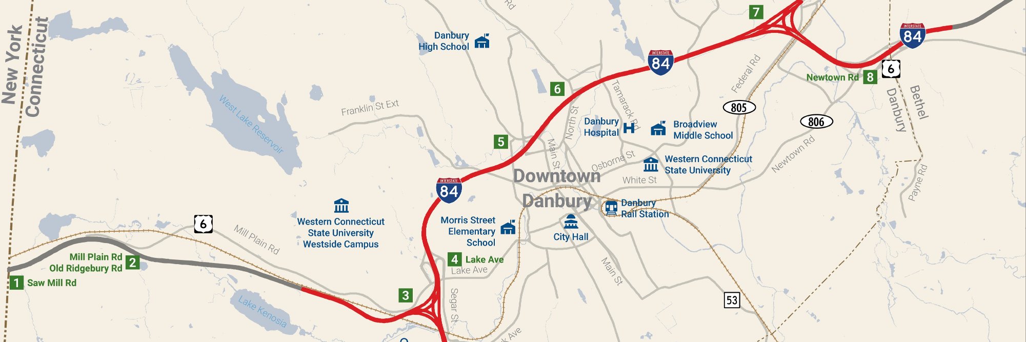 I-84 Danbury Project's banner