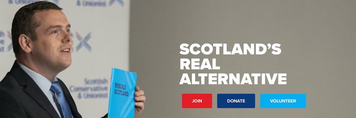 Scottish YES TORIES banner