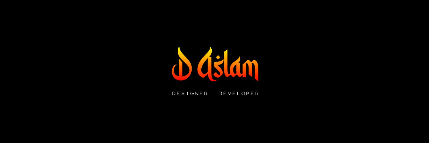 D. Aslam 🎨 banner