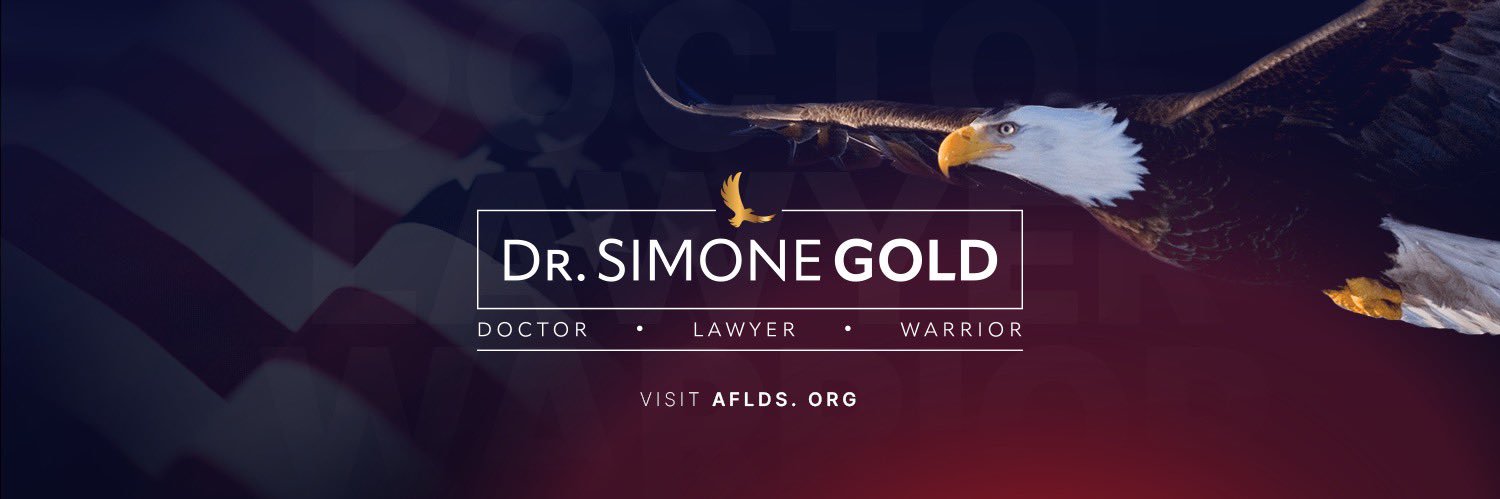 Dr. Simone Gold's banner