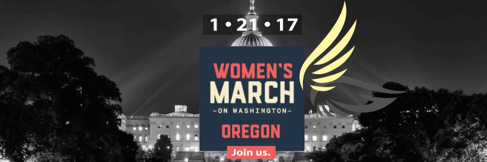 Women's March Oregon banner