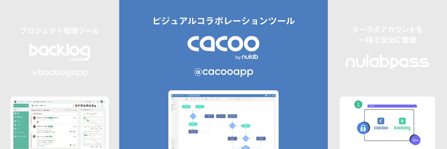 Cacoo｜ かんたんにキレイに図が描けるビジュアルコラボレーションツール's banner
