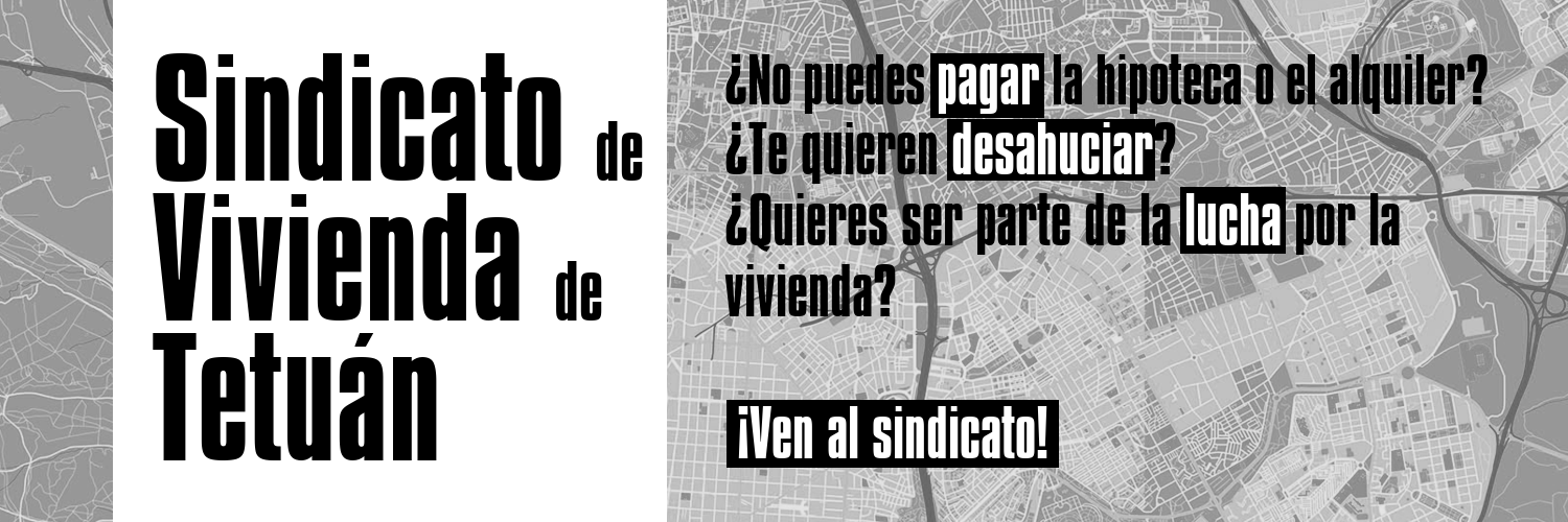 Sindicato Vivienda Tetuán banner
