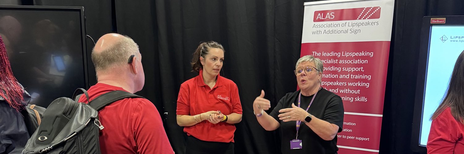 Association of Lipspeakers with Additional Sign banner