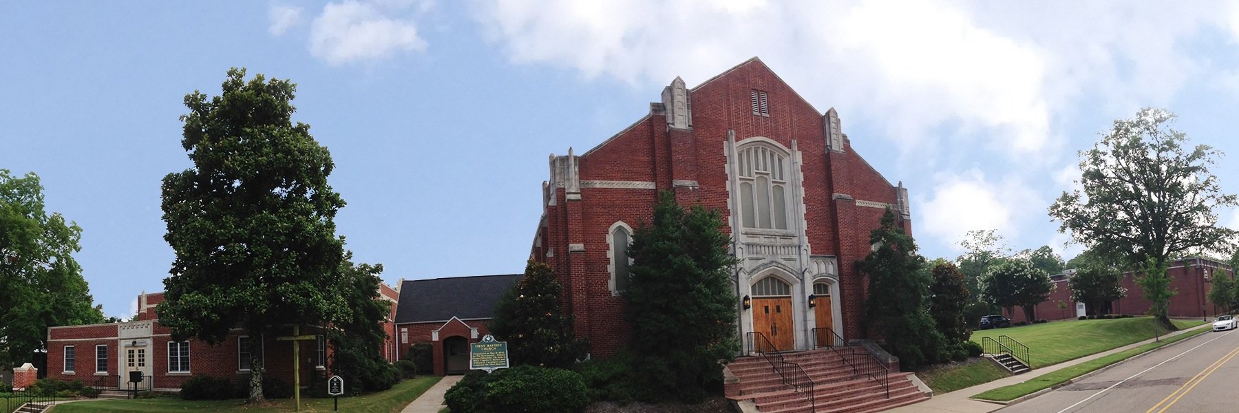 First Baptist Church banner