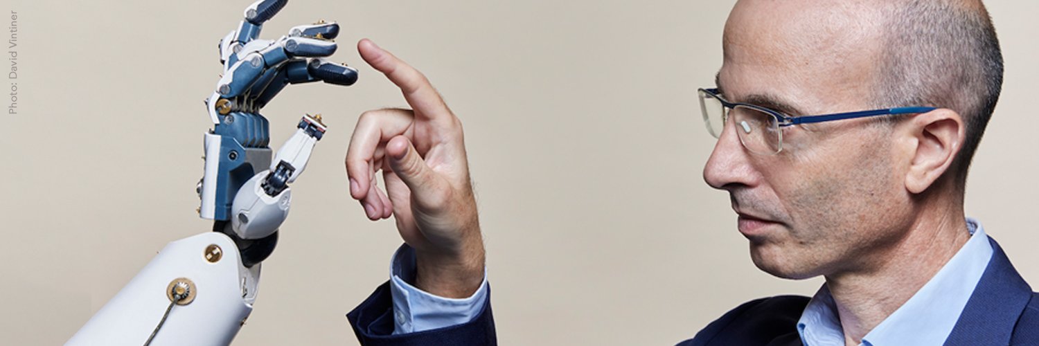Yuval Noah Harari's banner