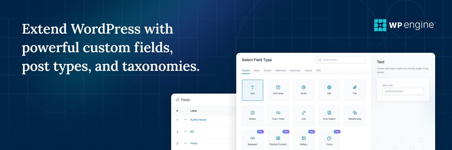 Advanced Custom Fields's banner