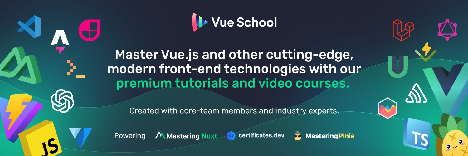 Vue School's banner