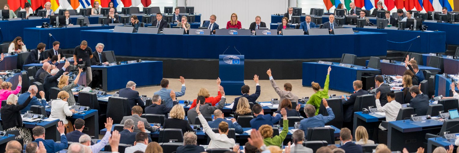 Roberta Metsola's banner