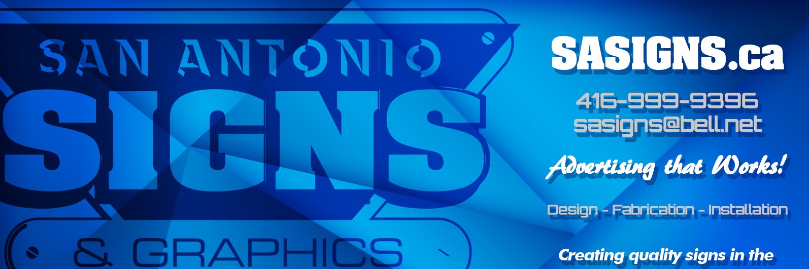 S.A. Signs banner
