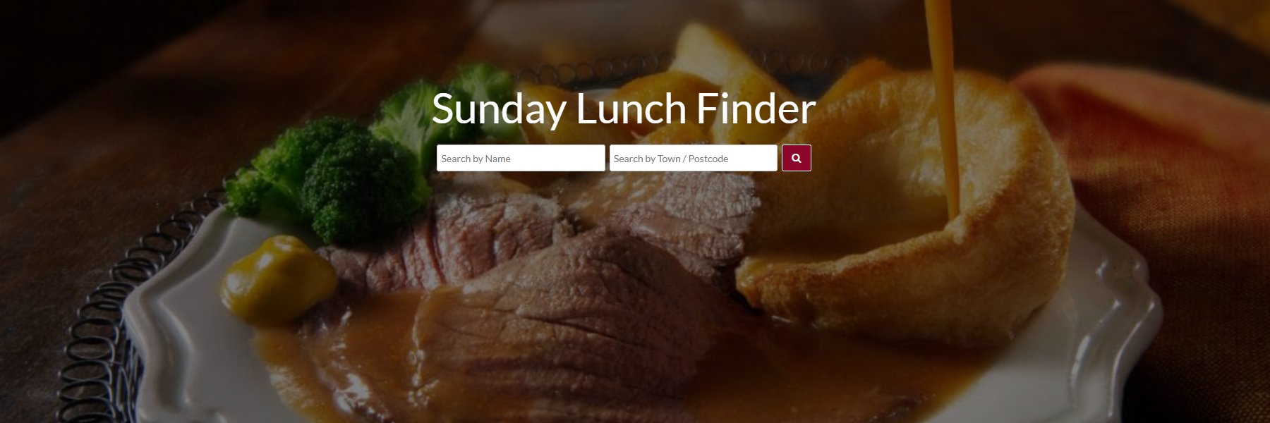 Sunday Lunch Finder banner