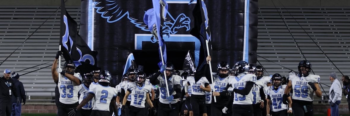 Harlan Hawk Football's banner