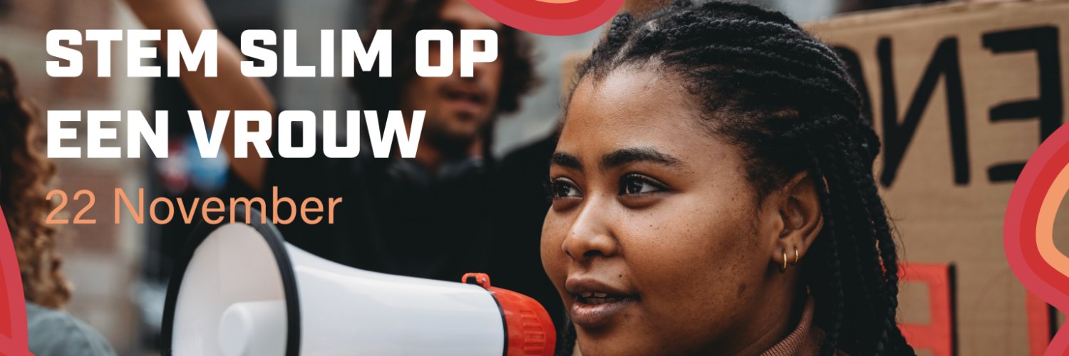 Stem op een Vrouw banner