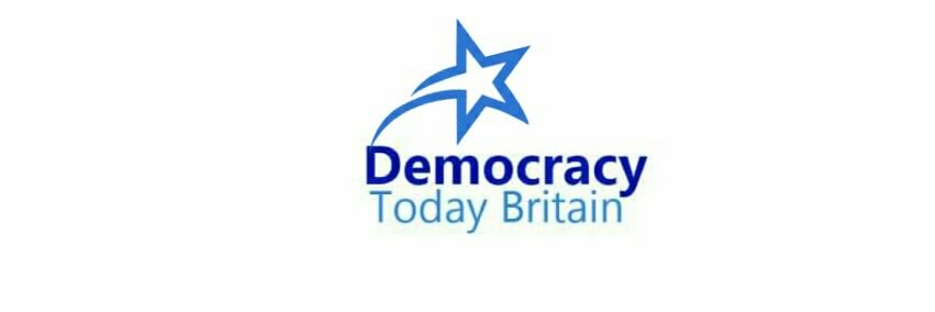 democracy today brit political debate Centre banner