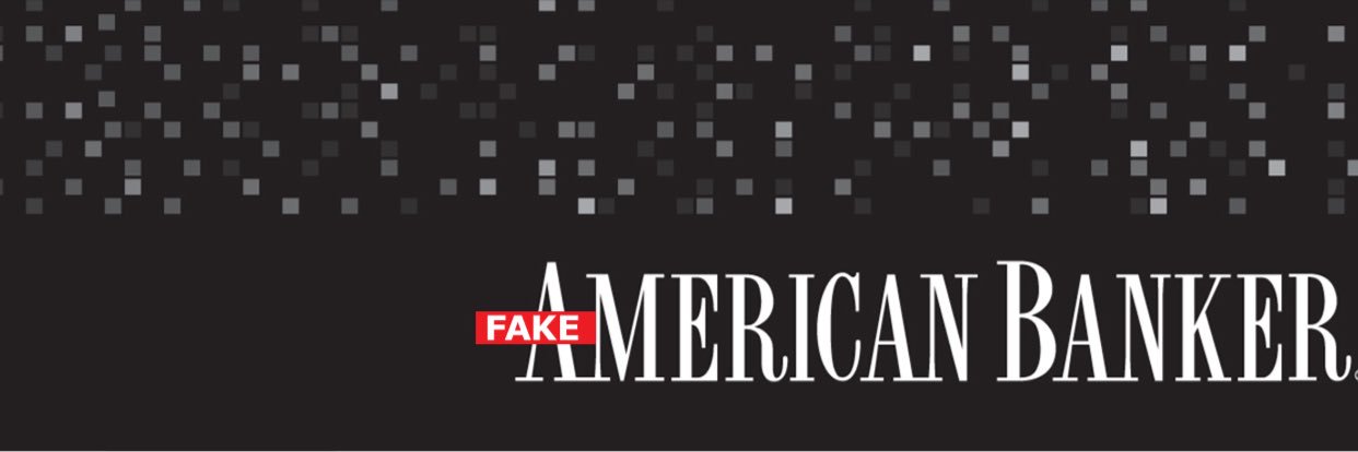Fake American Banker banner